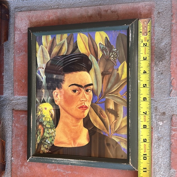 Frida Kahlo Self Portrait 1947- Mexico Creature Amigos 1 Wooden Frame Realism - Picture 5 of 6